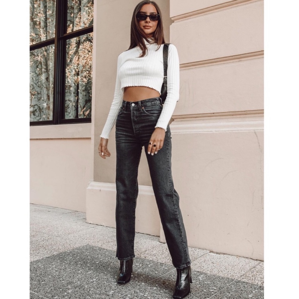 LEVI’S ribcage straight ankle denim jeans pants